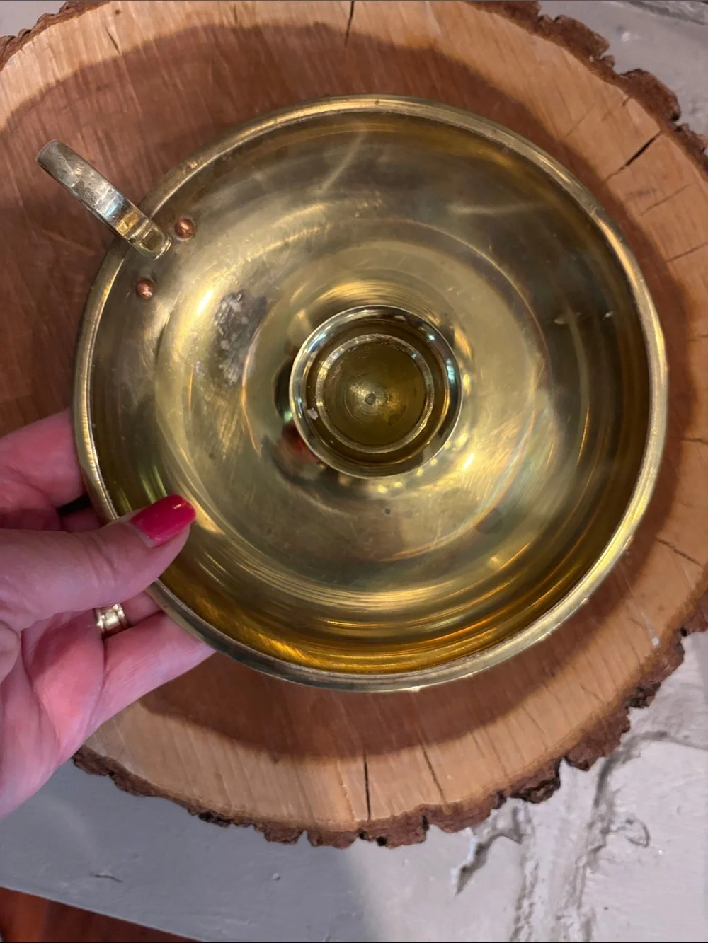 VTG Williamsburg Restoration Brass Chamberstick Candleholder - Picture 9 of 9
